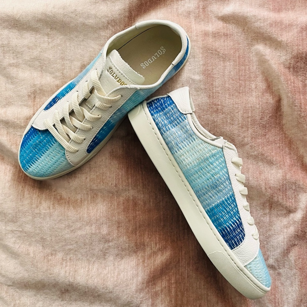 SOLUDOS Ibiza Sneaker Ombré Blue White 10 NEW